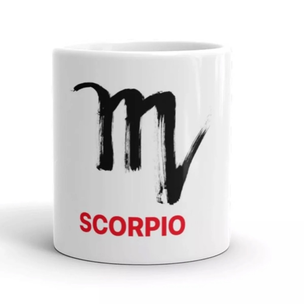 SCORPIO ZODIAC RED BRUSHSTROKE MUG©
*NWT*